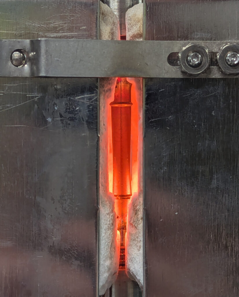 Image of the 600°C sample during testing.